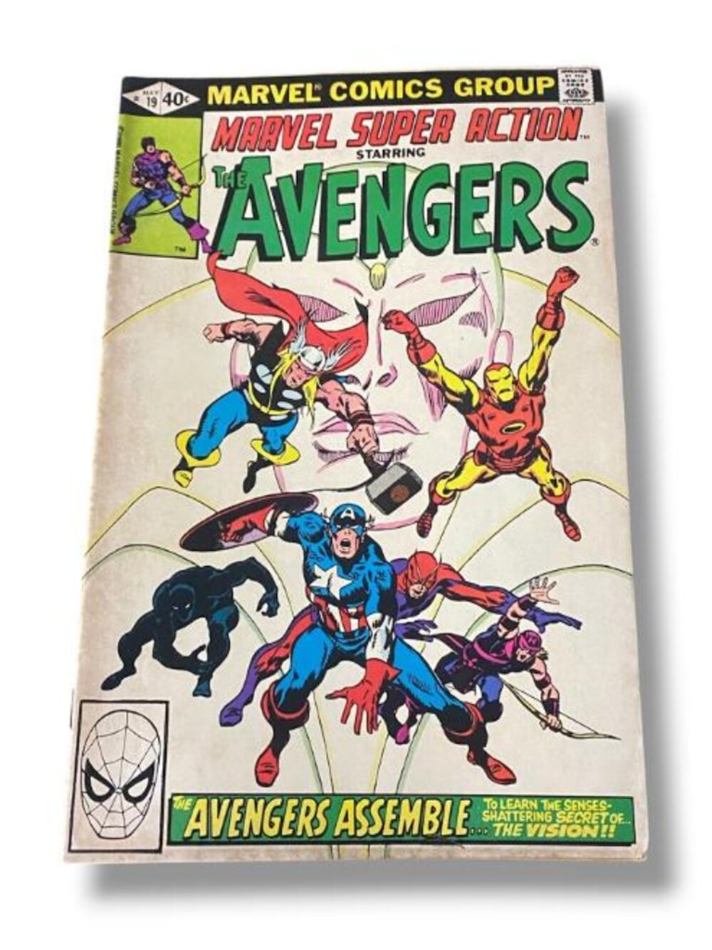 VINTAGE - MARVEL SUPER ACTION Key Issue AVENGERS 58! ORIGIN OF VISION!!!!!